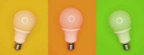 3 bulbs representing 3 ideas